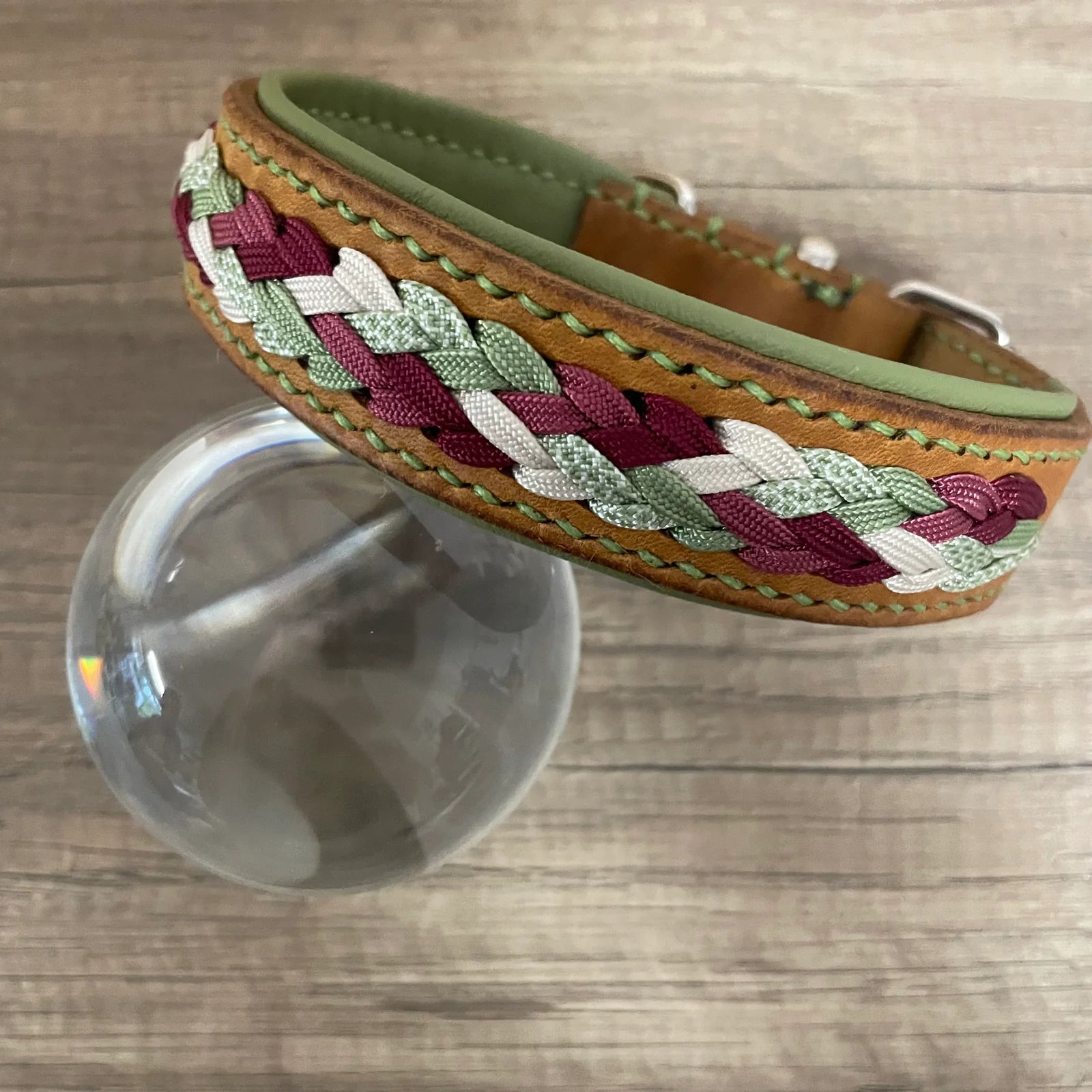 Coleira de couro e paracord | Bloom