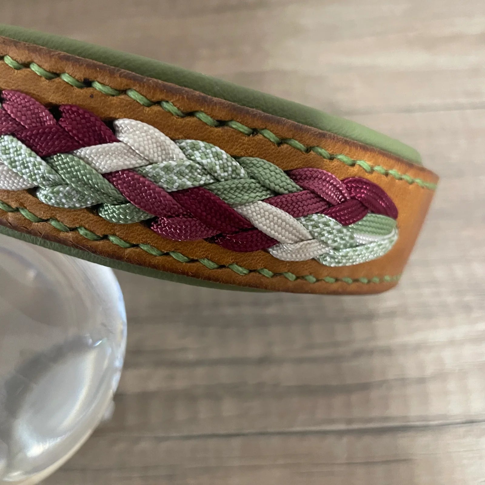 Coleira de couro e paracord | Bloom