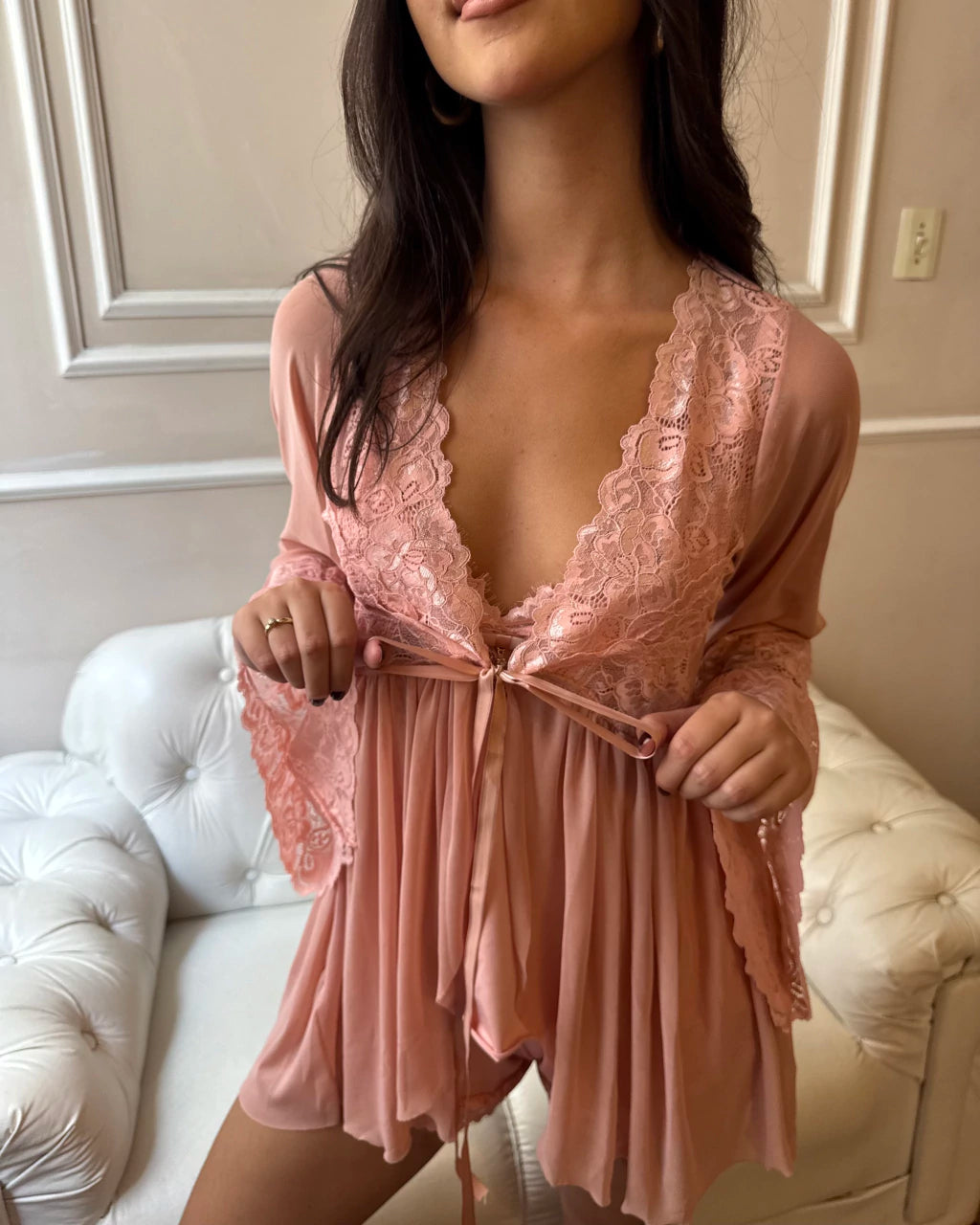 Robe Rosa Balé em Tule e Renda | Hot