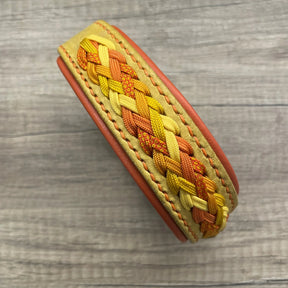 Coleira de couro e paracord | Verão