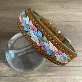 Coleira de couro e paracord | Magic Dreams