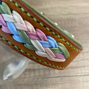 Coleira de couro e paracord | Magic Dreams